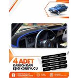 E-BİZ Ford Taunus (1985-1994) Uyumlu Ön Torpido Koruma Kılıfı Halısı Koruyucu Örtüsü - Siyah-Mavi - FO035 - Siyah - Mavi