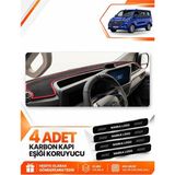 E-BİZ Ford Transit Custom (2025-SONRASI) Uyumlu Ön Torpido Koruma Kılıfı Örtüsü - Siyah-Kırmızı - FO039 - FORD TRANSİT CUSTOM (2025-SONRASI) - Siyah - Kırmızı