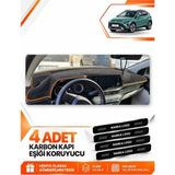 E-BİZ Hyundai Bayon (2021-2026) Uyumlu Ön Torpido Koruma Kılıfı Halısı Örtüsü - Siyah-Kahverengi - HU012 - HYUNDAİ BAYON (2021-2026) - Siyah - Kahverengi