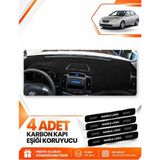 E-BİZ Hyundai Elantra (2007-2011) Uyumlu Torpido Koruma Koruyucu Kılıfı Halısı Örtü Göğüs - Siyah - HU015 - HYUNDAİ ELANTRA (2007-2011)