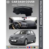 E-BİZ Hyundai I20 (2008-2014) Torpido Örtüsü Ön Göğüs Koruma Araca Özel Çatlamayı Önler Kaymaz Kolay Montaj - Siyah - Gri