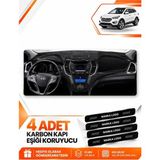 E-BİZ Hyundai Santa Fe (2012-2017) Uyumlu Torpido Koruma Koruyucu Kılıfı Halısı Örtü Göğüs - Siyah - HU026 - HYUNDAİ SANTA FE (2012-2017)