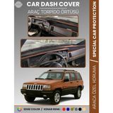 E-BİZ Jeep Grand Cherokee (1993-1998) Torpido Örtüsü Torpido Koruma Tam Uyum Tam Uyum Kaymaz Kolay Montaj - Kahverengi
