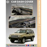 E-BİZ Jeep Grand Cherokee (1993-1998) Torpido Örtüsü Torpido Koruma Tam Uyum Tam Uyum Kaymaz Kolay Montaj - Siyah - Bej
