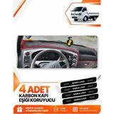 E-BİZ Kia Bongo (2004-2019) Uyumlu Ön Torpido Koruma Koruyucu Kılıfı Halısı Örtüsü - Siyah-Kırmızı - KI001 - KİA BONGO (2004-2019) - Siyah - Kırmızı