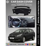 E-BİZ Kia Ceed (2013-2019) Torpido Örtüsü Ön Panel Torpido Koruma Tam Uyum Tam Uyum Kaymaz Kolay Montaj - Siyah