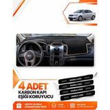 E-BİZ Kia Cerato (2008-2012) Uyumlu Ön Örtüsü Torpido Koruma Koruyucu Kılıfı Halısı - Siyah-Bej - KI007 - KİA CERATO (2008-2012) - Siyah - Bej