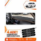 E-BİZ Kia Rio Pride (2005-2011) Uyumlu Ön Torpido Koruma Kılıfı Halısı Örtüsü - Siyah-Kahverengi - KI012 - KİA RİO PRİDE (2005-2011) - Siyah - Kahverengi
