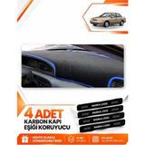 E-BİZ Kia Sephia (1995-1998) Uyumlu Ön Torpido Koruma Kılıfı Halısı Koruyucu Örtüsü - Siyah-Mavi - KI015 - KİA SEPHİA (1995-1998) - Siyah - Mavi