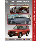 E-BİZ Land Rover Dıscovery 2 L318 (1998-2004) Torpido Örtüsü Panel Koruma Torpido Koruma Tam Uyum - Siyah - Kırmızı