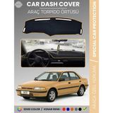 E-BİZ Mazda 323 (1991-1995) Torpido Örtüsü Ön Panel Halısı Torpido Koruma Özel Kesim Kaymaz Hızlı Montaj - Siyah - Bej