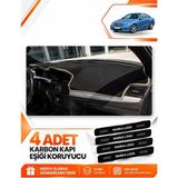 E-BİZ Mercedes C207 (2009-2017) Uyumlu Ön Örtüsü Torpido Koruma Koruyucu Kılıfı Halısı - Siyah-Bej - MB008 - Siyah - Bej