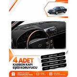 E-BİZ Mercedes W140 (1991-1998) Uyumlu Torpido Koruma Koruyucu Kılıfı Halısı Örtü Göğüs - Siyah - MB018