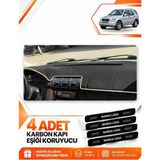 E-BİZ Mercedes W163 M-Class (1997-2005) Uyumlu Ön Örtüsü Torpido Koruma Kılıfı Halısı - Siyah-Bej - MB016 - Siyah - Bej