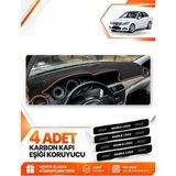 E-BİZ Mercedes W204 C180 (2007-2014) Uyumlu Ön Torpido Koruma Kılıfı Örtüsü - Siyah-Kahverengi - MB006 - Siyah - Kahverengi