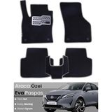 E-BİZ Nissan Qashqai E-Power (2021-2024) Uyumlu Eva Paspas Tam Set–araca Özel Kesim,kaymaz,kolay Montaj - Siyah - Gri