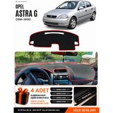 E-BİZ Opel Astra G (1998-2008) Uyumlu Torpido Örtüsü, Torpido Kılıfı - Siyah-Kırmızı - OP002 - Siyah - Kırmızı