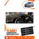 E-BİZ Opel Combo (2018-2023) Uyumlu Ön Torpido Koruma Kılıfı Halısı Örtüsü - Siyah-Kahverengi - OP009 - Siyah - Kahverengi