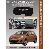 E-BİZ Opel Corsa D (2006-2014) Torpido Örtüsü Ön Göğüs Halı Torpido Koruma Birebir Uyum Kaymaz Özel Kesim - Kahverengi