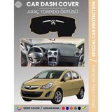 E-BİZ Opel Corsa D (2006-2014) Torpido Örtüsü Ön Göğüs Halı Torpido Koruma Birebir Uyum Kaymaz Özel Kesim - Siyah - Bej