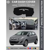 E-BİZ Opel Corsa D (2006-2014) Torpido Örtüsü Ön Göğüs Halı Torpido Koruma Birebir Uyum Kaymaz Özel Kesim - Siyah - Gri