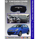 E-BİZ Opel Corsa D (2006-2014) Torpido Örtüsü Ön Göğüs Halı Torpido Koruma Birebir Uyum Kaymaz Özel Kesim - Siyah - Mavi
