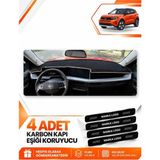 E-BİZ Opel Frontera (2025-SONRASI) Uyumlu Ön Örtüsü Torpido Koruma Kılıfı Halısı - Siyah-Bej - OP025 - Siyah - Bej