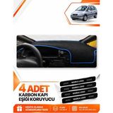 E-BİZ Opel Zafira (1999-2003) Uyumlu Ön Torpido Koruma Kılıfı Halısı Koruyucu Örtüsü - Siyah-Mavi - OP017 - OPEL ZAFİRA (1999-2003) - Siyah - Mavi