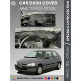 E-BİZ Peugeot 106 (1991-2003) Torpido Örtüsü Ön Göğüs Torpido Koruma Birebir Uyum Kaymaz Özel Kesim - Siyah - Gri