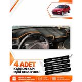 E-BİZ Peugeot 106 (1991-2003) Uyumlu Ön Torpido Koruma Kılıfı Halısı Örtüsü - Siyah-Kahverengi - PE001 - Siyah - Kahverengi