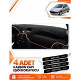 E-BİZ Peugeot 206 Küçük Ekranlı (1998-2009) Uyumlu Torpido Koruma Kılıfı Örtüsü - Siyah-Kahverengi - PE003 - PEUGEOT 206 KÜÇÜK EKRANLI (1998-2009) - Siyah - Kahverengi