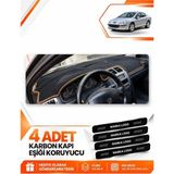 E-BİZ Peugeot 407 (2004-2010) Uyumlu Ön Torpido Koruma Kılıfı Halısı Örtüsü - Siyah-Kahverengi - PE018 - Siyah - Kahverengi
