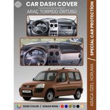 E-BİZ Peugeot Partner (2002-2008) Torpido Örtüsü Panel Koruma Torpido Koruma Tam Uyum Kaymaz Özel Kesim - Kahverengi