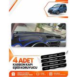 E-BİZ Peugeot Partner Ekranlı Kapaklı (2008-2017) Uyumlu Torpido Koruma Kılıfı Örtüsü - Siyah-Mavi - PE022 - PEUGEOT PARTNER EKRANLI KAPAKLI (2008-2017) - Siyah - Mavi