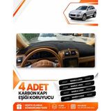 E-BİZ Porsche Cayenne (2002-2010) Uyumlu Ön Torpido Koruma Kılıfı Halısı Örtüsü - Siyah-Kahverengi - PO001 - Siyah - Kahverengi