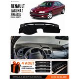 E-BİZ Renault Laguna 1 Aırbagsız (2000-2007) Uyumlu Torpido Örtüsü, Torpido Kılıfı - Siyah-Gri - RE031 - RENAULT LAGUNA 1 AIRBAGSIZ (2000-2007) - Siyah - Gri
