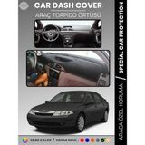 E-BİZ Renault Laguna 2 (2002-2007) Torpido Örtüsü Ön Göğüs Koruma Torpido Koruma Araca Özel Tam Uyum - Siyah