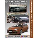 E-BİZ Renault Laguna 3 (2008-2015) Torpido Örtüsü Ön Göğüs Koruma Torpido Koruma Araca Özel Tam Uyum - Kahverengi
