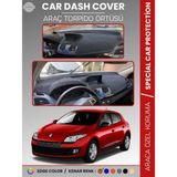 E-BİZ Renault Megane 3 Navigasyonlu Buyuk Ekranlı (2008-2015) Torpido Örtüsü Ön Göğüs Torpido Koruma - Siyah - Kırmızı