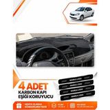 E-BİZ Renault Symbol Airbagli (2008-2011) Uyumlu Torpido Koruma Kılıfı Halısı Örtü - Siyah - RE030 - RENAULT SYMBOL AİRBAGLİ (2008-2011)