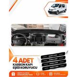E-BİZ Renault Trafic (2004-2010) Uyumlu Torpido Koruma Koruyucu Kılıfı Halısı Örtü Göğüs - Siyah - RE049 - RENAULT TRAFİC (2004-2010)