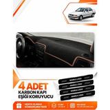 E-BİZ Seat Toledo (1995-2005) Uyumlu Ön Torpido Koruma Kılıfı Halısı Örtüsü - Siyah-Kahverengi - SE010 - Siyah - Kahverengi