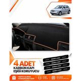 E-BİZ Skoda Fabia (1999-2006) Uyumlu Ön Torpido Koruma Kılıfı Halısı Örtüsü - Siyah-Kahverengi - SK001 - SKODA FABİA (1999-2006) - Siyah - Kahverengi