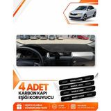 E-BİZ Skoda Rapid (2013-2017) Uyumlu Torpido Koruma Koruyucu Kılıfı Halısı Örtü Göğüs - Siyah - SK011 - SKODA RAPİD (2013-2017)