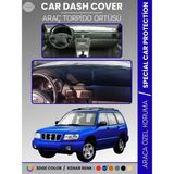 E-BİZ Subaru Forester (1997-2002) Torpido Örtüsü Ön Göğüs Halı Torpido Koruma Tam Uyum Kaymaz Uv Koruma - Siyah - Mavi