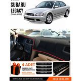 E-BİZ Subaru Legacy (1998-2003) Uyumlu Torpido Örtüsü, Torpido Kılıfı - Siyah-Kırmızı - SU006 - Siyah - Kırmızı