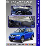 E-BİZ Suzuki Grand Vitara (2004-2006) Torpido Örtüsü Ön Göğüs Halı Torpido Koruma Tam Uyum Kaymaz - Siyah - Mavi