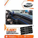 E-BİZ Tofaş Şahin Doğan Kartal Alçak Göğüs (1981-2002) Uyumlu Torpido Koruma Örtüsü - Siyah-Mavi - TF001 - TOFAŞ ŞAHİN DOĞAN KARTAL ALÇAK GÖĞÜS (1981-2002) - Siyah - Mavi