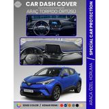 E-BİZ Toyota C-Hr (2016-2022) Torpido Örtüsü Ön Göğüs Koruma Araca Özel Çatlamayı Önler Kaymaz Kolay Montaj - Siyah - Mavi