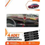 E-BİZ Toyota Carına T170 (1988-1992) Uyumlu Ön Torpido Koruma Kılıfı Örtüsü - Siyah-Kahverengi - TO008 - TOYOTA CARINA T170 (1988-1992) - Siyah - Kahverengi